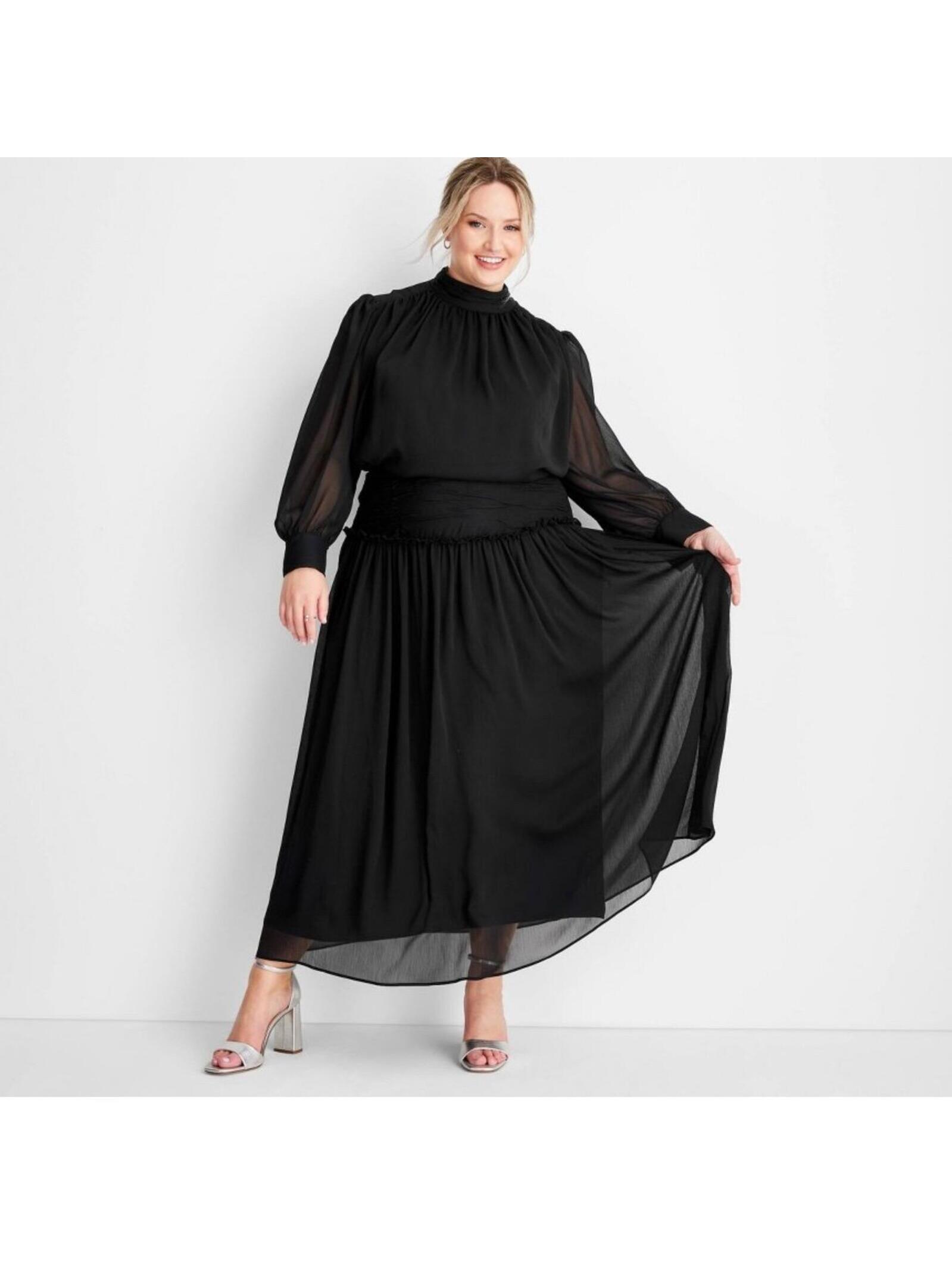 Midi Skirt Size 12 High Black Long Skirt
